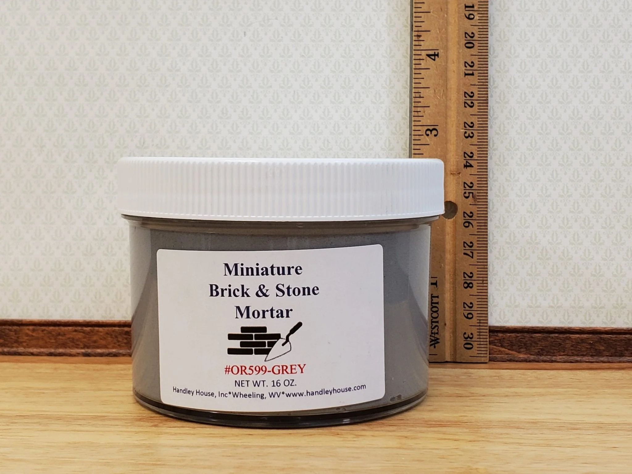 Pre Mixed Mortar Grout Mix for Dollhouse Miniature Bricks Stone Tile Gray 16 oz - Image 3