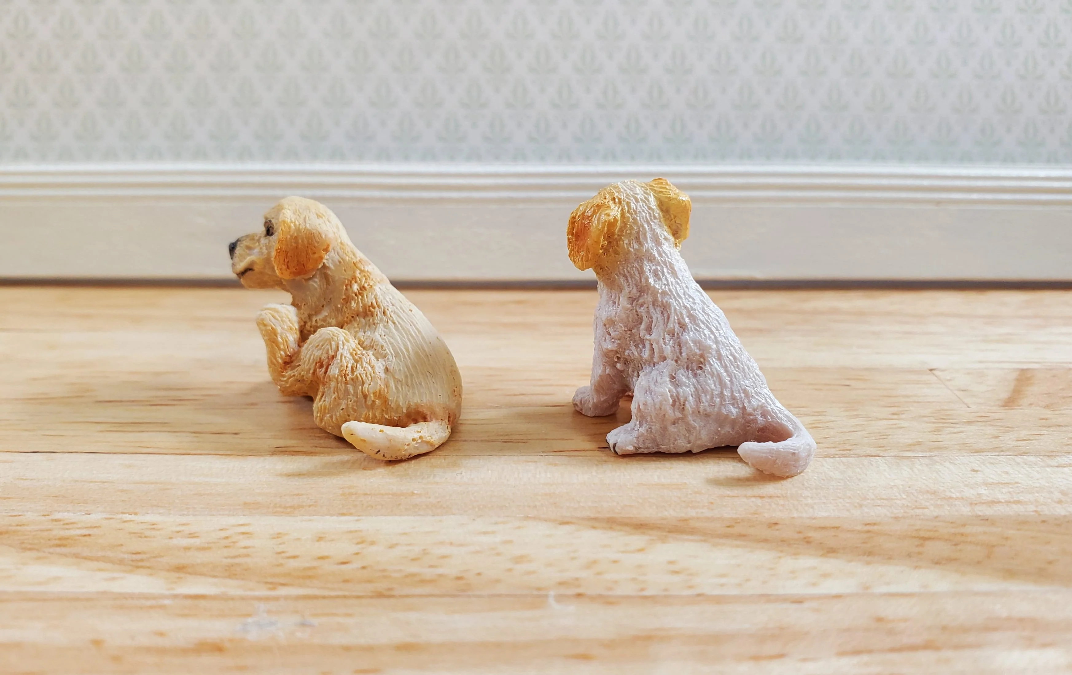 Puppy Dogs Set of 2 Puppies by Falcon Miniatures 1:12 Scale - Image 2