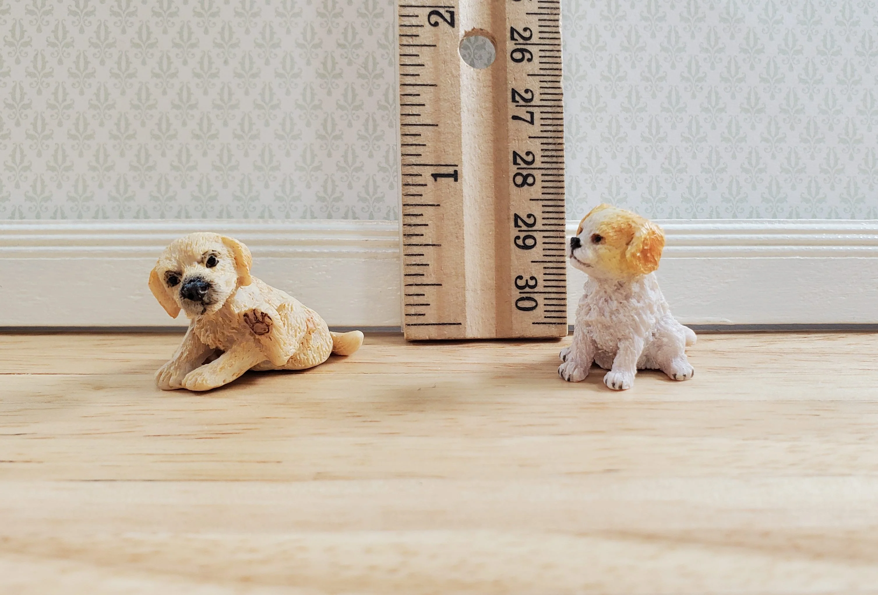 Puppy Dogs Set of 2 Puppies by Falcon Miniatures 1:12 Scale - Image 3