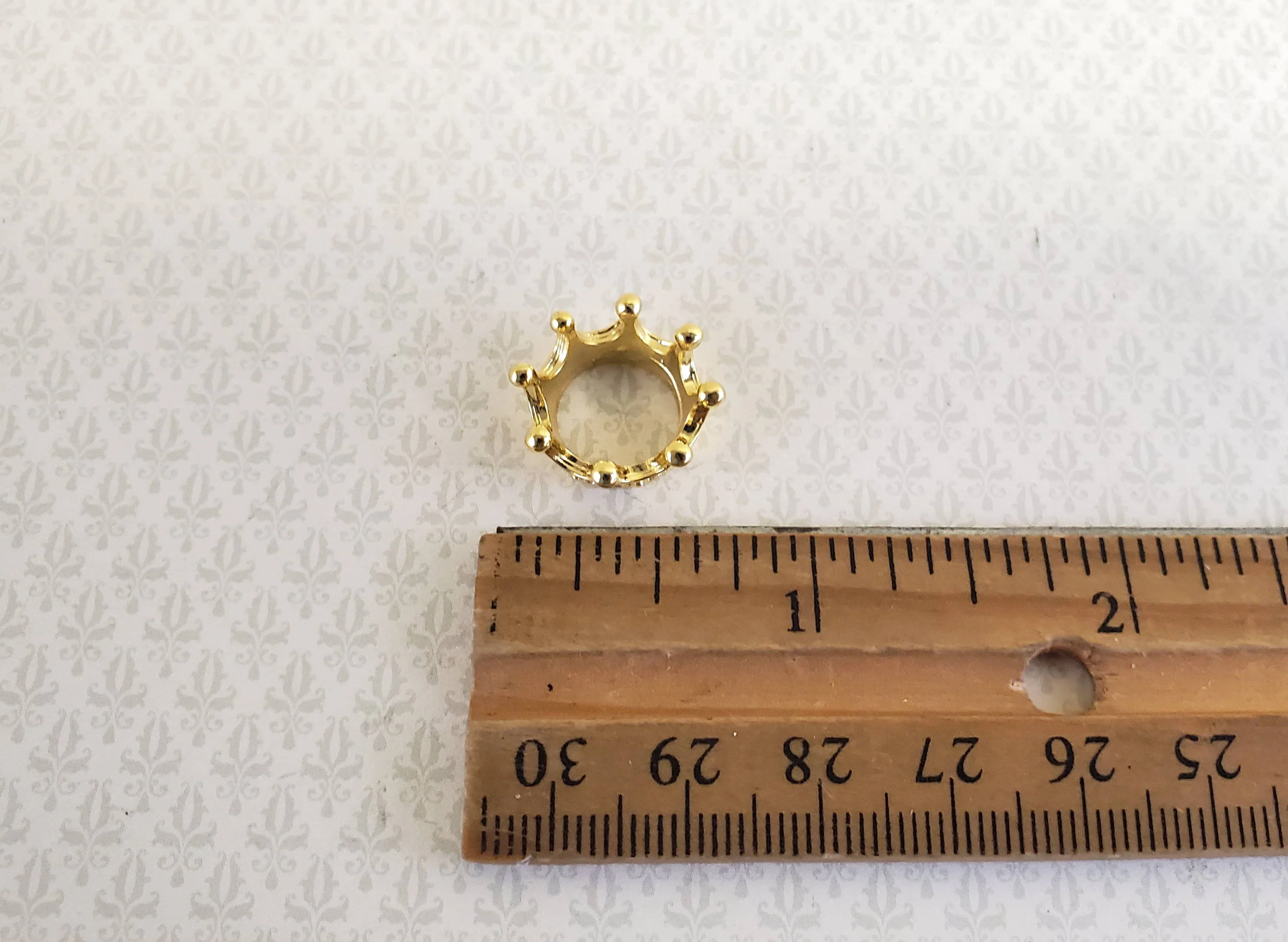 Regal Miniature Gold King's Crown Metal Dollhouse 7/16" Head Opening - Image 4