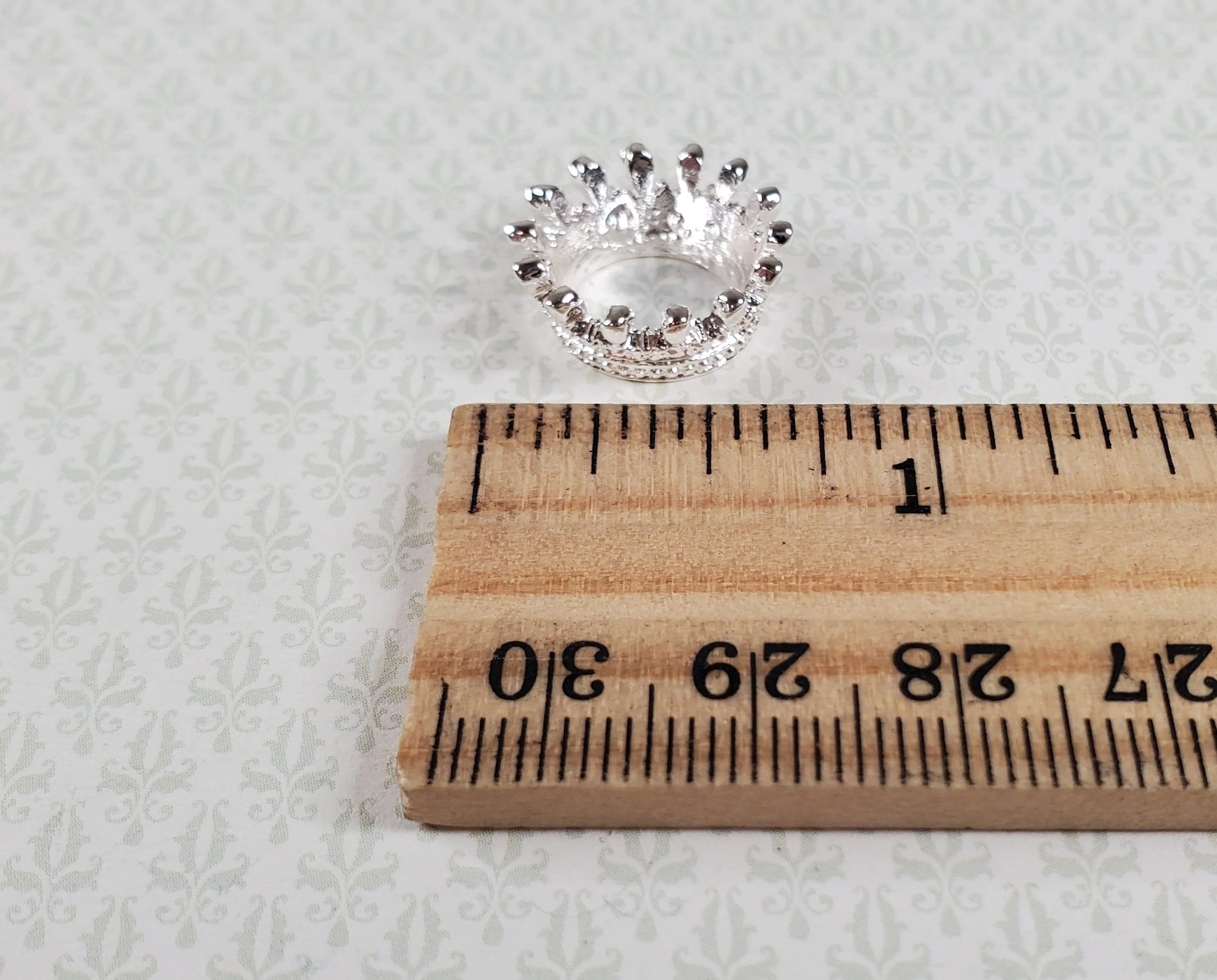 Regal Miniature Silver King's Crown Metal Dollhouse 7/16" Head Opening - Image 4