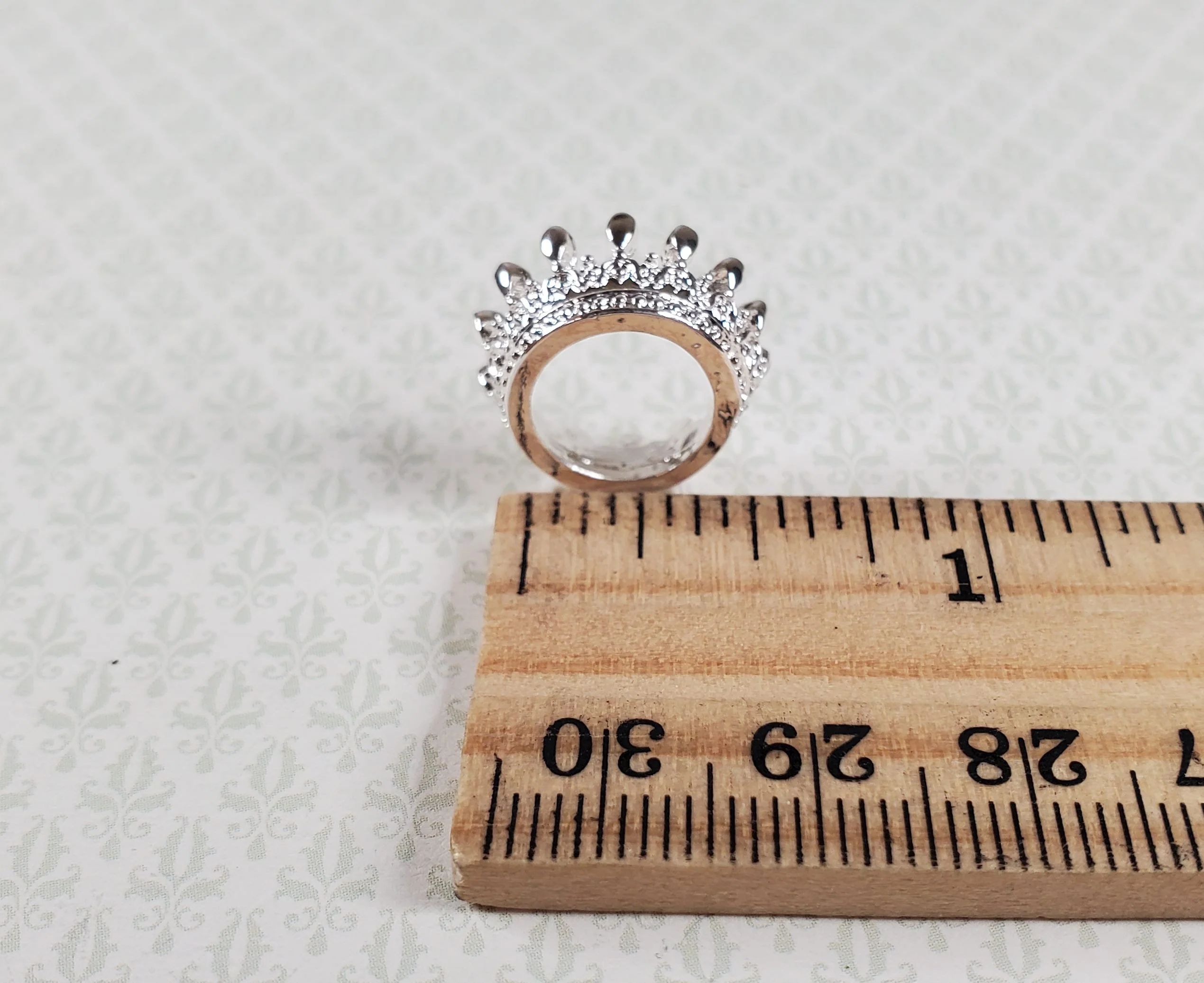 Regal Miniature Silver King's Crown Metal Dollhouse 7/16" Head Opening - Image 5