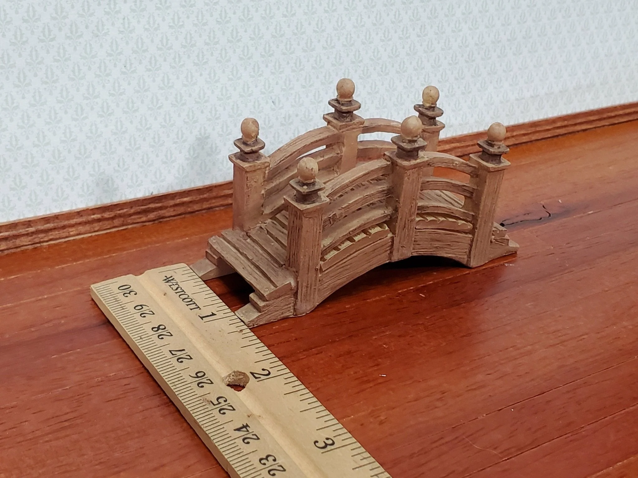Small Miniature Garden Bridge Cast Resin Fairy Garden Dollhouse Scale Model - Image 5