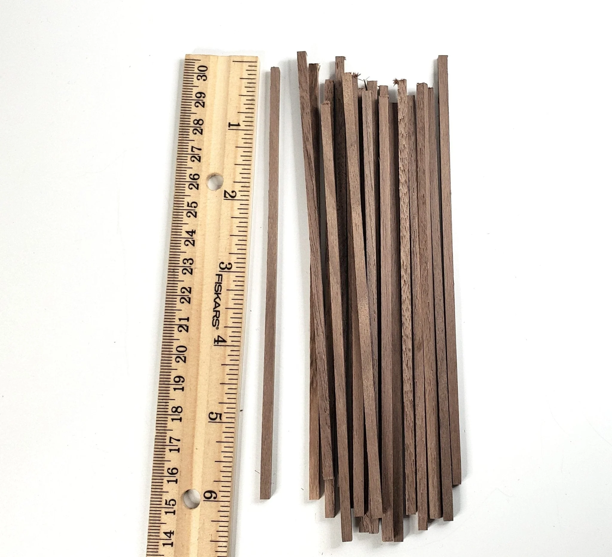 Walnut Square Wood Strips 1/8" x 1/8" x 6" Long 20 Pieces Crafts Model Making - Image 3