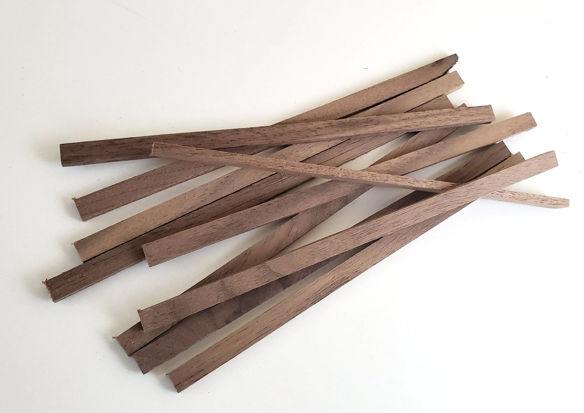 Walnut Wood Strips x10 1/8" x 1/4 x 6" Long Crafts Models Miniatures
