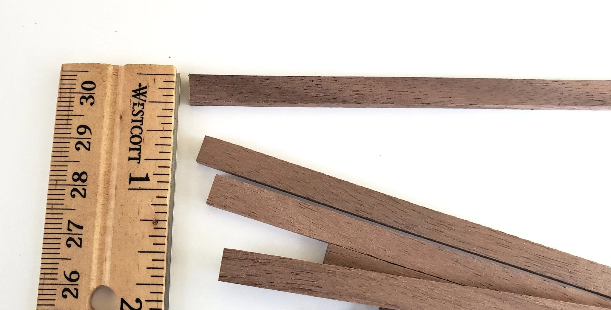 Walnut Wood Strips x10 1/8" x 1/4 x 6" Long Crafts Models Miniatures - Image 4